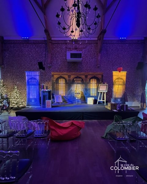 Le clos du Colombier - Cantin - Salle de reception - arbre de Noel - théâtre (c)Closducolombier