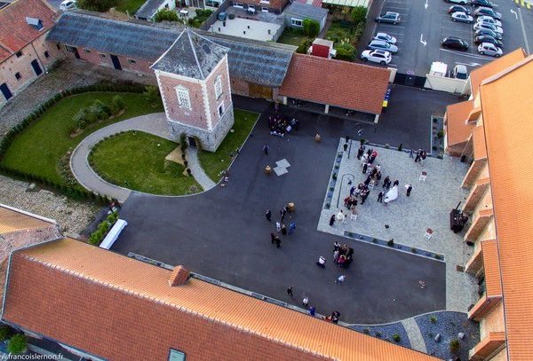 vue drone clos colombier